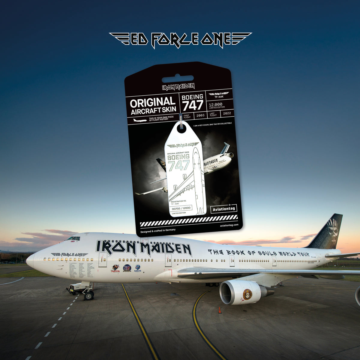 Aviationtag x Iron Maiden Ed Force One Boeing 747 Aircraft Tag Edition - Banner Landing Page Mobile