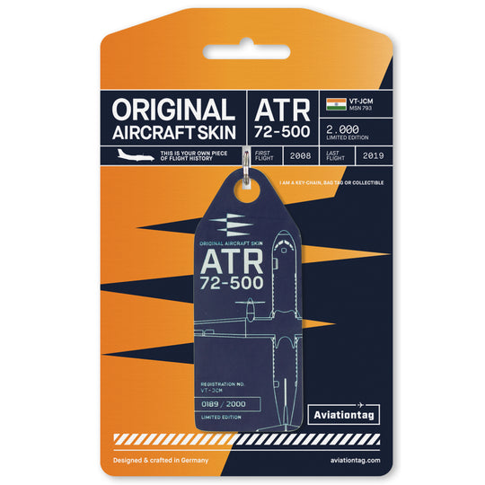 Aviationtag ATR 72-500 VT-JCM Jet Airways Edition Darkblue