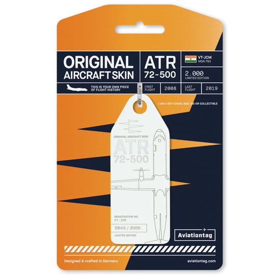 Aviationtag ATR 72-500 VT-JCM Jet Airways Edition White