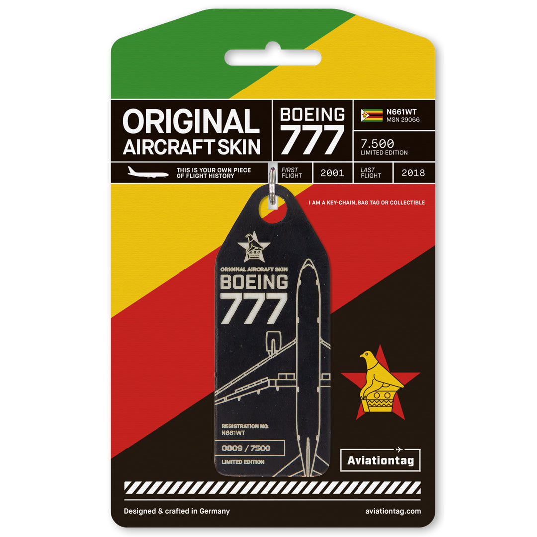 Aviationtag Boeing 777 N661WT Edition  Air Zimbabwe Black