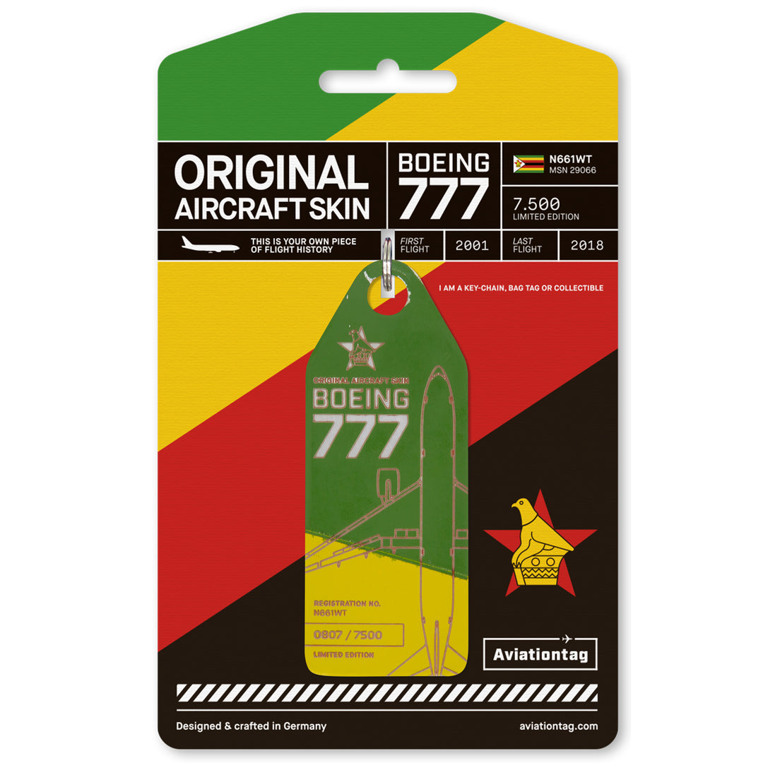 Aviationtag Boeing 777 N661WT Edition Air Zimbabwe Bicolor