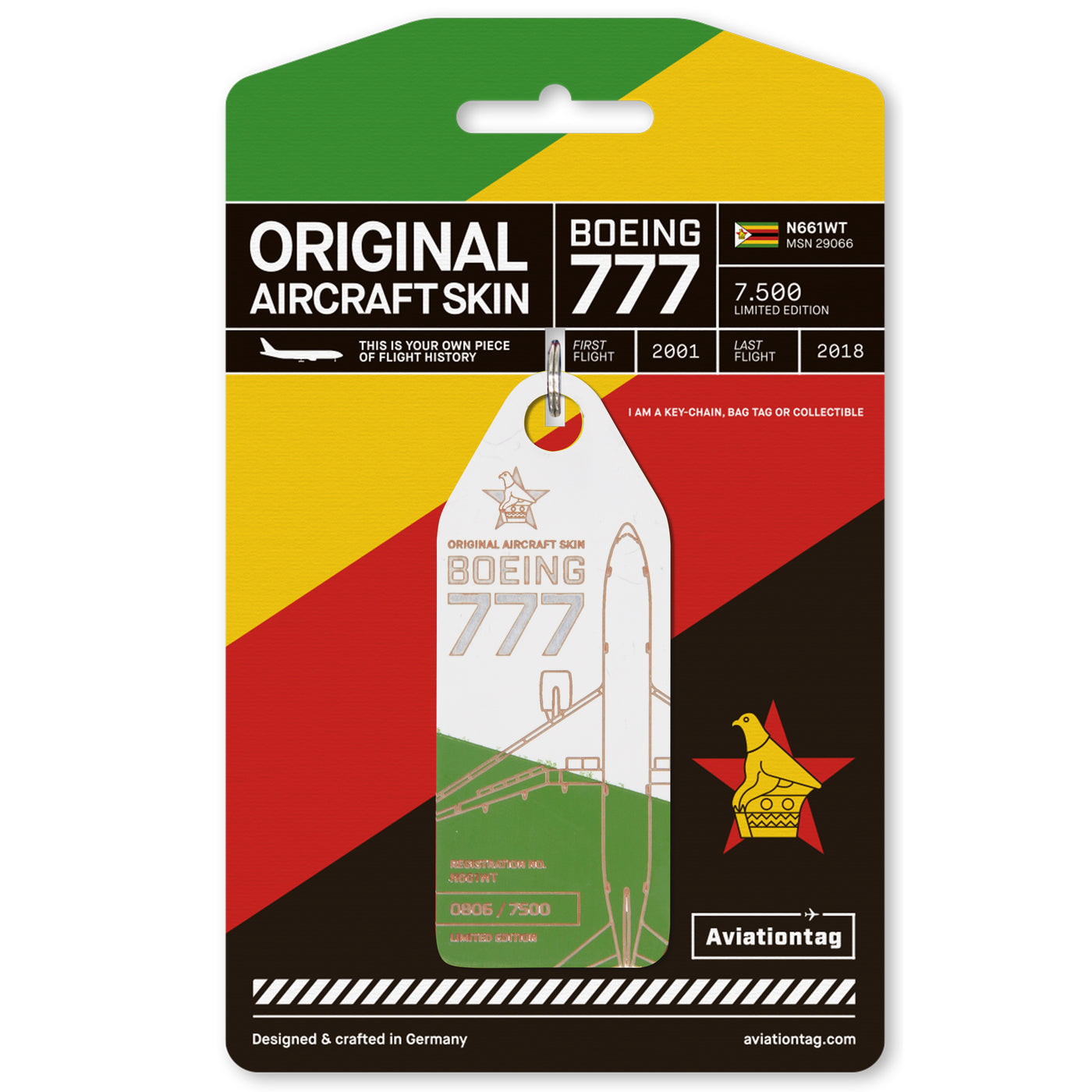 Aviationtag Boeing 777 N661WT Edition Air Zimbabwe Bicolor