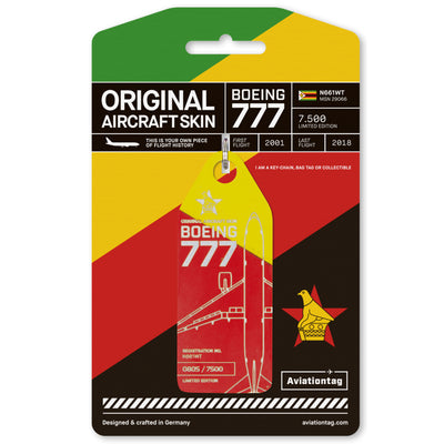Aviationtag Boeing 777 N661WT Edition Air Zimbabwe Bicolor