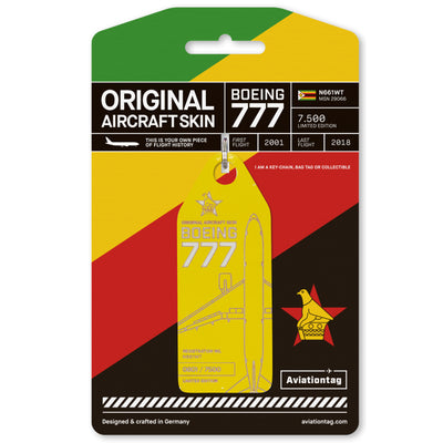 Aviationtag Boeing 777 N661WT Edition Yellow Air Zimbabwe