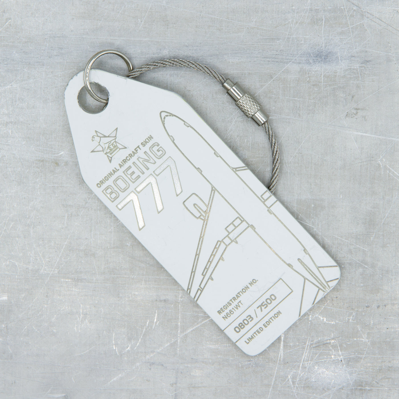 Aviationtag Boeing 777 N661WT Edition Backside Air Zimbabwe Weiss