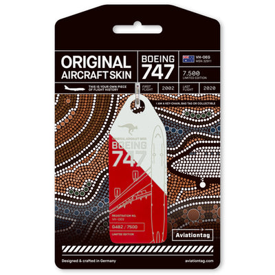 Aviationtag Qantas VH-OEG Boeing 747-400ER Edition Red White