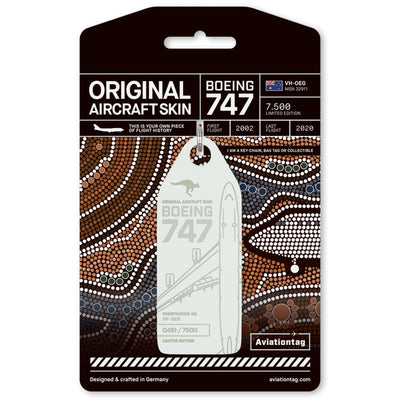 Aviationtag Qantas VH-OEG Boeing 747-400ER Edition White