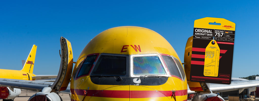 Aviationtag X DHL Express Boeing 757-200F D-ALEW Banner Desktop