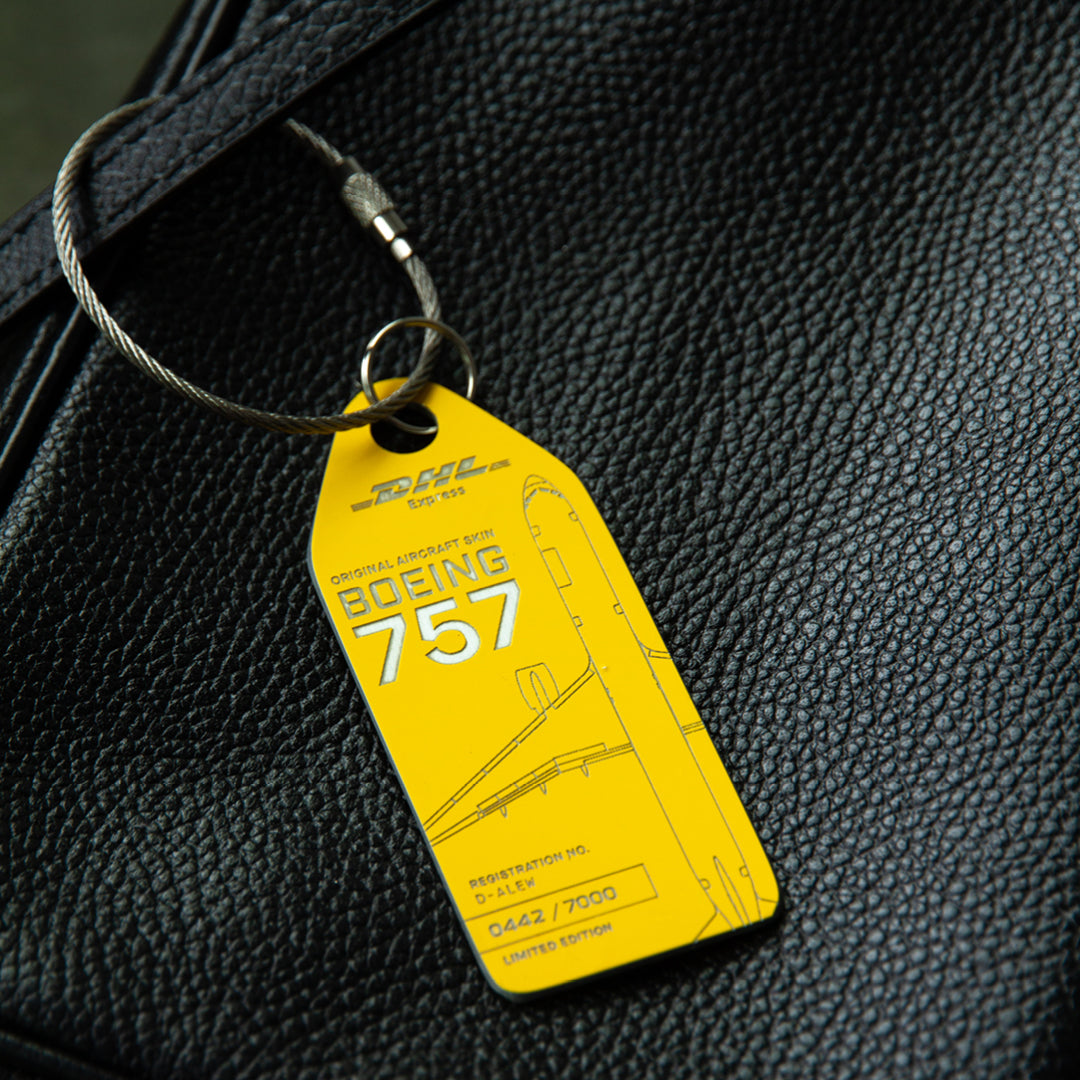 Aviationtag DHL Express Boeing 757-200F D-ALEW Aircraft Tag Edition - Aviationtag as a bag tag