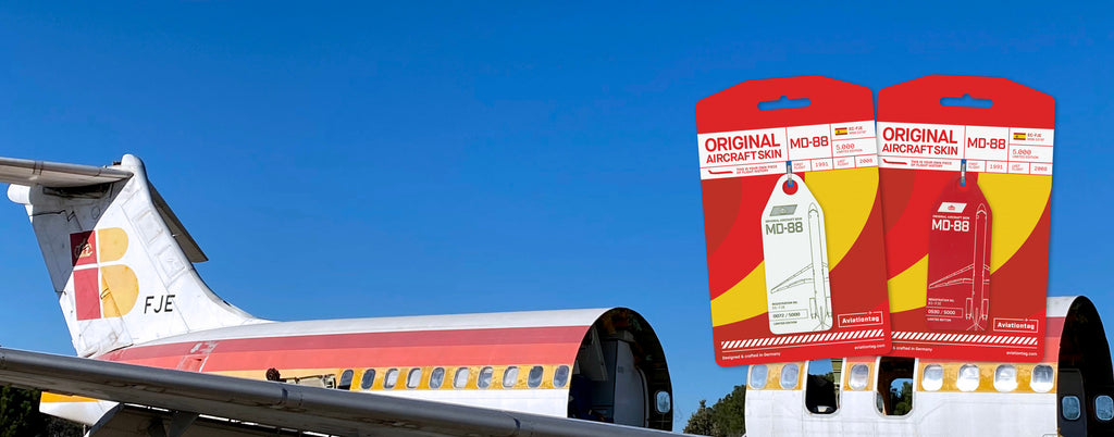 Aviationtag Iberia MD88 EC-FJE Aircrafttag Edition Banner