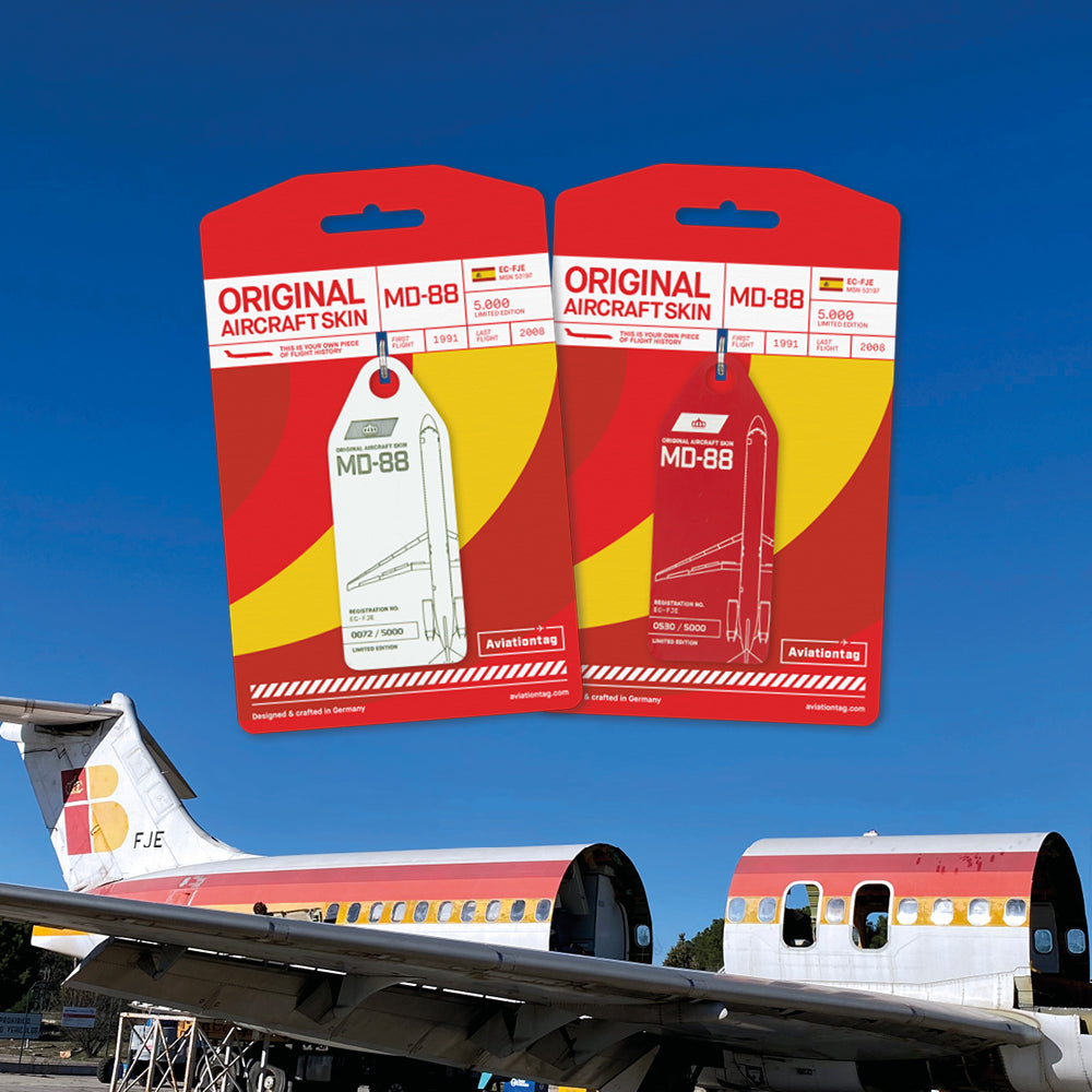 Aviationtag Iberia MD88 EC-FJE Aircrafttag Edition Banner Mobile