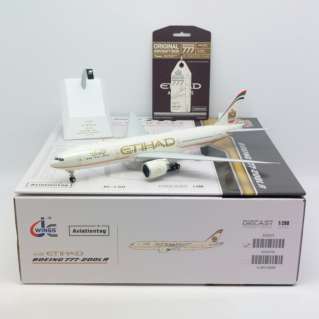 JC Wings X Aviationtag Bundle Etihad Boeing 777 1:200 