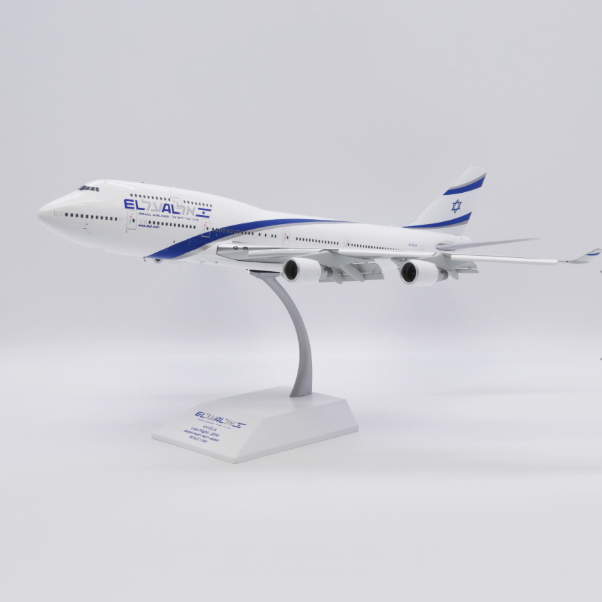 JC Wings X Aviationtag Bundle El Al Boeing 747 1:200 Flaps Down