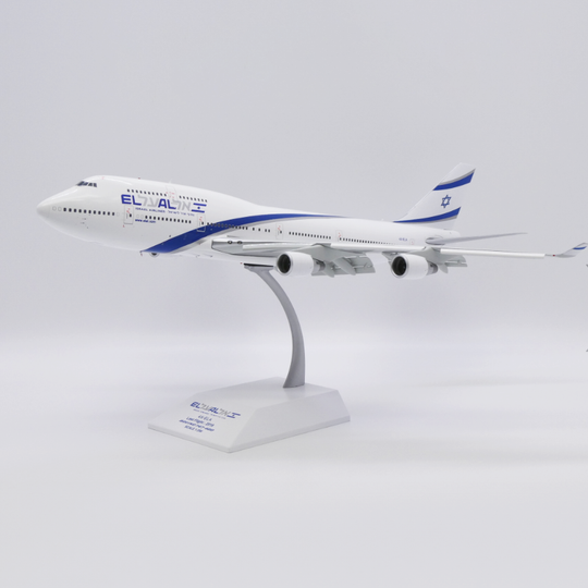 JC Wings X Aviationtag Bundle El Al Boeing 747 1:200 Flaps Down