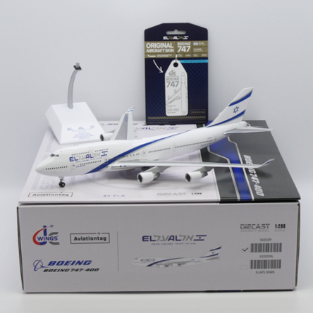 JC Wings X Aviationtag Bundle El Al Boeing 747 1:200 