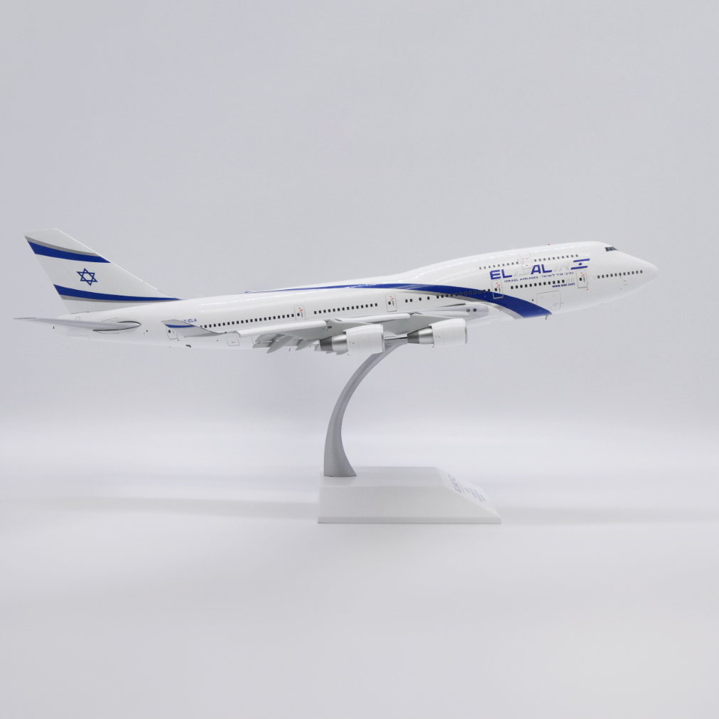 JC Wings X Aviationtag Bundle El Al Boeing 747 1:200 Flaps Down