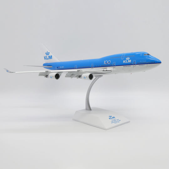 JC Wings X Aviationtag Bundle KLM "100" Boeing 747 1:200 Flaps Down